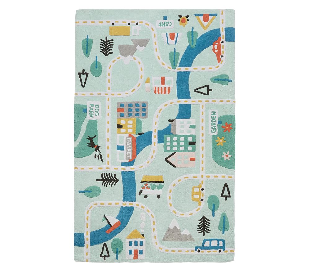 3D Activity Busy Town Play Rug | Pottery Barn Kids