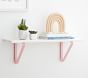 Shelf With Colored Metal Brackets