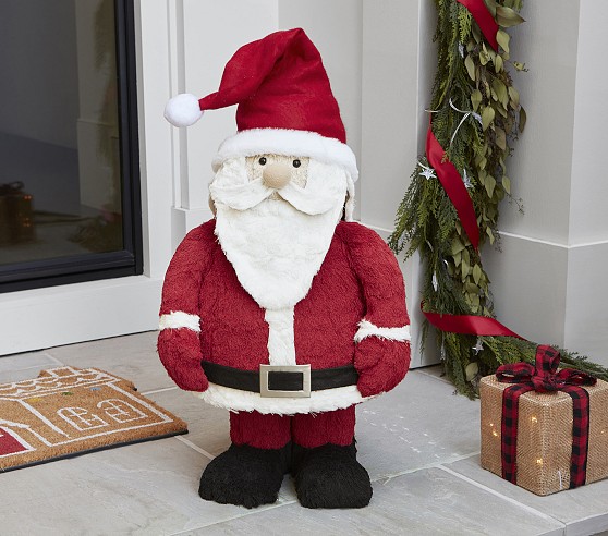 Stuffed Toy Large Stuffed Sitting Santa Claus Santa Hearth Plush