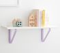 Shelf With Colored Metal Brackets