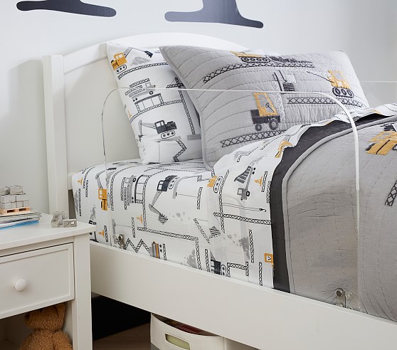 Cushy Upholstered Platform Corner Bed | Pottery Barn Kids