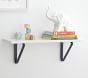 Shelf With Colored Metal Brackets