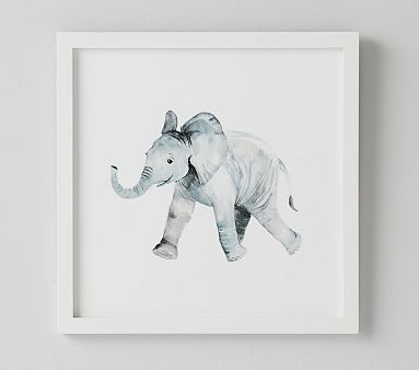 Elephant Nursery Animal Art