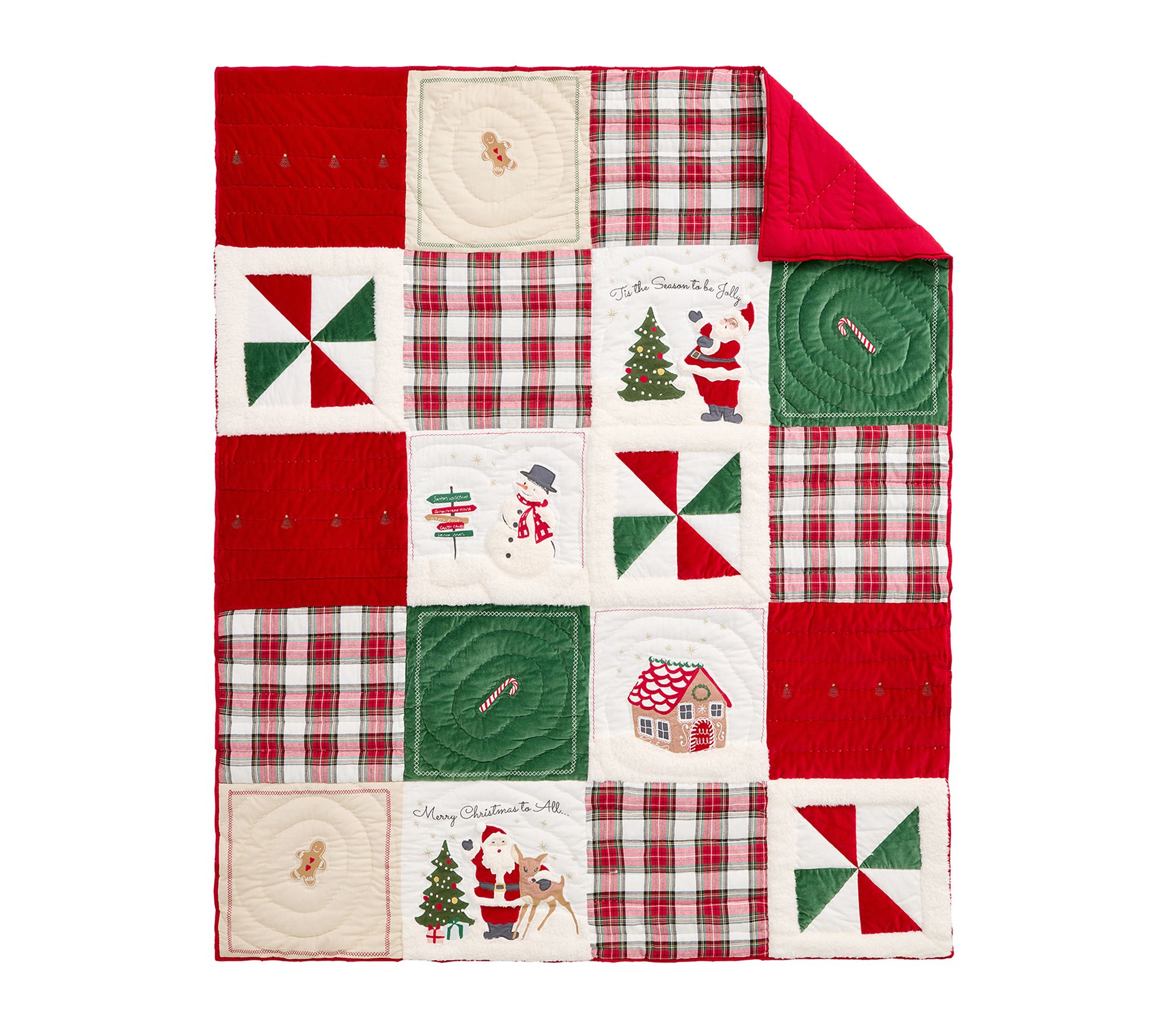Holly Jolly Santa Quilt & Shams