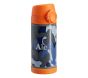 Blue Grey Camo Glow-In-The-Dark Mackenzie 12oz Regular P Straw Water Bottle