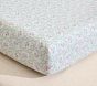 Hill House Home Clematis Scallop Floral Organic Crib Fitted Sheet