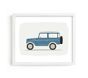 Open Box: Minted® Vintage Land Cruiser Navy, Wall Art by Karidy Walker (8" x 10") - White Frame