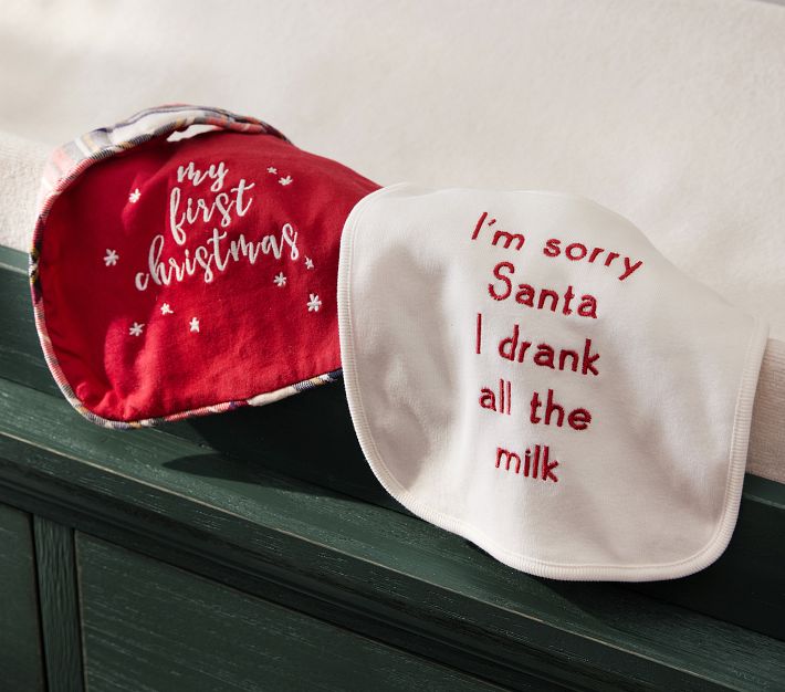 My First Christmas Bib | Pottery Barn Kids