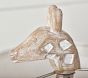 Carved Wood Giraffe Table Lamp (17")