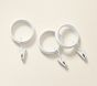 Quiet Glide Curtain Clip Rings - Set of 10