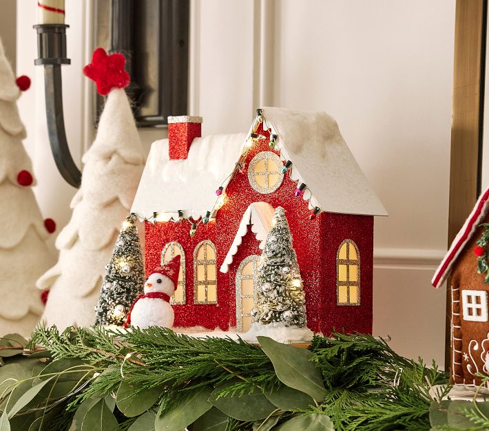 Classic Light-Up Mantel Village | Pottery Barn Kids