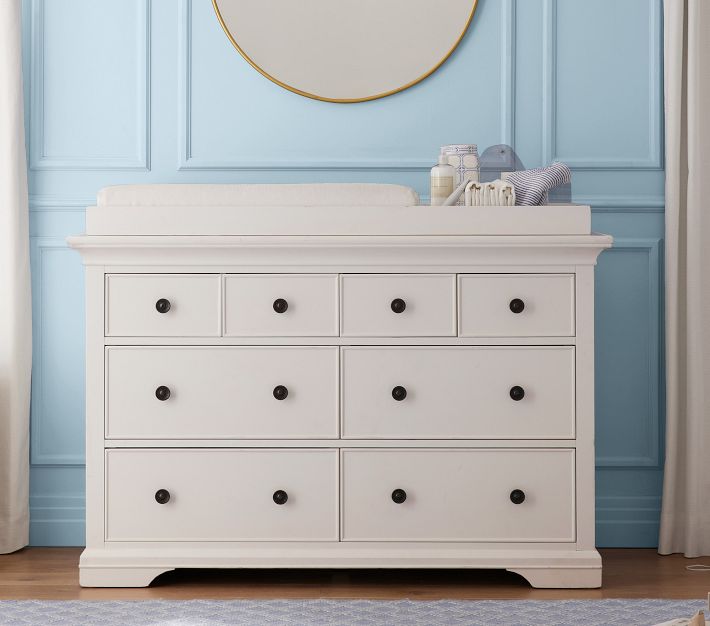 Larkin Extra Wide Changing Table Dresser & Topper | Pottery Barn Kids