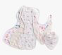 Wildflower Butterfly Organic Muslin Bib, Burp and Swaddle Set