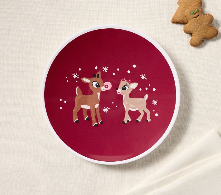 Rudolph® Plate – Christmas Tableware | Pottery Barn Kids