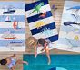 Finn Dino Rugby Stripe Kid Beach Towel UPF 50+