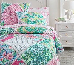 Lilly Pulitzer Party Patchwork Quilt Sham