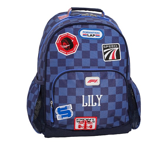 Mackenzie Formula 1® Checkered Backpack | Pottery Barn Kids display picture 2
