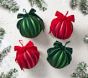Shatterproof Oversized Flocked Ball Ornaments (6"), Set of 4