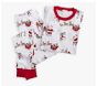 Open Box: Organic Heritage Santa Tight Fit Adult Pajama, Large -White/Black Santa