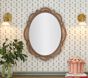 Oval Scallop Wood Mirror (30" x 24")