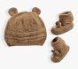 Teddy Bear Hat and Bootie Set