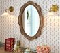 Oval Scallop Wood Mirror (30" x 24")