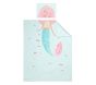 Picture Perfect Mermaid Twin Organic Duvet Cover &amp; Shams Set