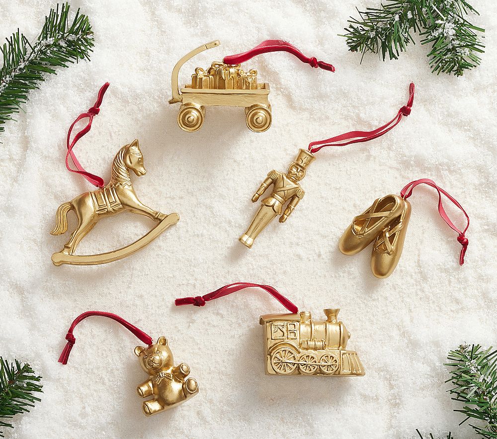 Chris Loves Julia Vintage Toy Ornaments, Set of 6 - Set of 6