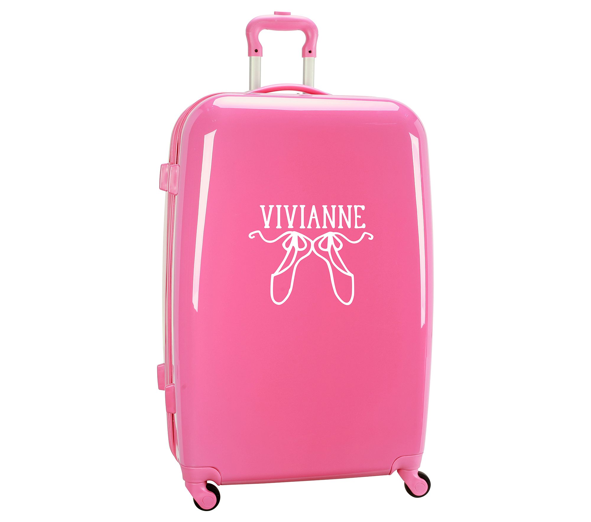 Mackenzie Bright Pink Spinner Luggage | Pottery Barn Kids