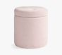 Open Box: Tufted Round Storage Stool - Performance Plush Chenille Sepia Rose