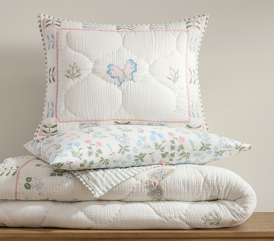 Gigi Butterfly Kids' Comforter Set | Pottery Barn Kids