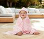 Seashells Plush Jacquard Baby Beach Hooded Towel UPF 50+