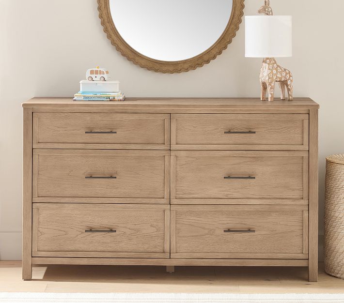 slim fit dress slacks Farmhouse 6 Drawers Dresser White Storage Cabinet with Gold Handles