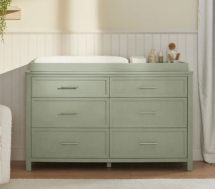 sage green nursery dresser Emerald Green Long Sleeve | Regency Gown main image 0