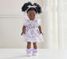 LoveShackFancy Designer Doll Lavender Damask Floral Dress Outfit | Pottery  Barn Kids