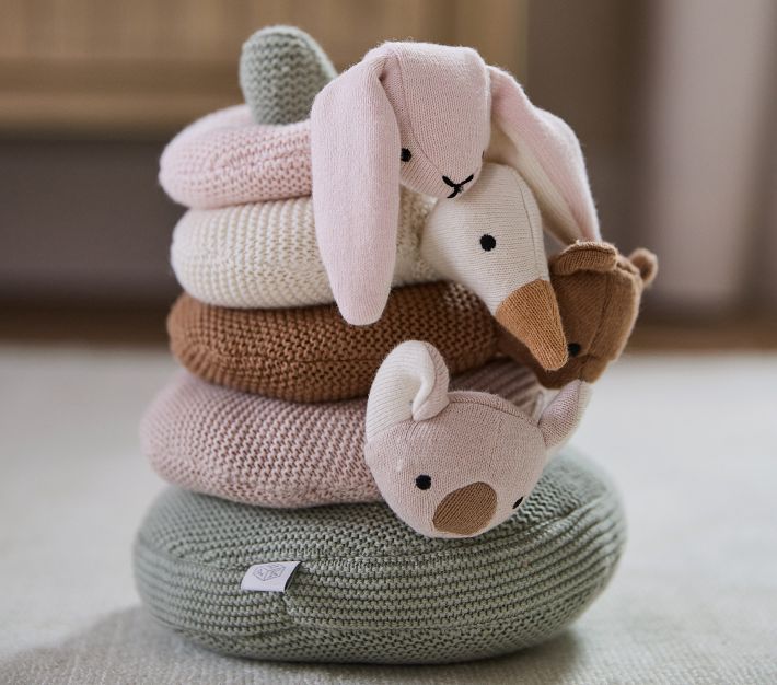 Natural Baby Critter Stacker Toy | Pottery Barn Kids