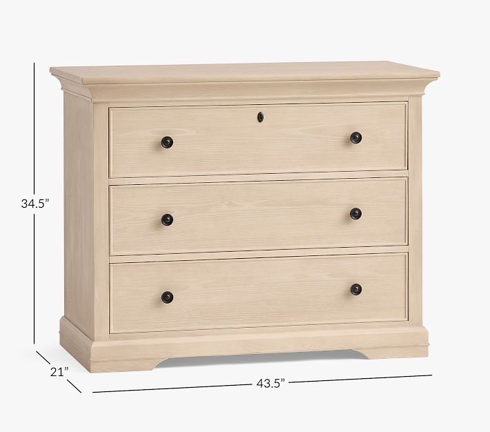 small 3 drawer dresser Walnut 3 drawer Mid Century Dresser  Sunbeam Vintage