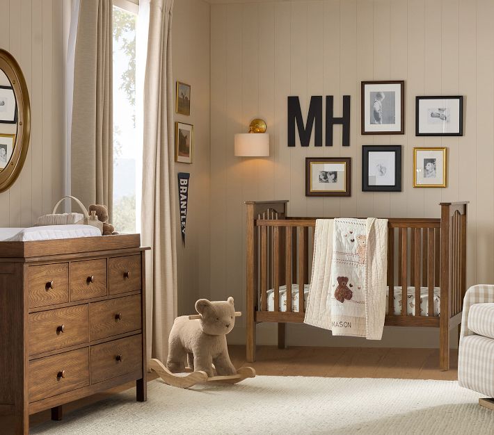 brown crib and dresser set Child Craft Atwood Design 4-in-1 Convertible Baby Nursery Furniture Set, Baby Bed 3 Drawer Dresser, for Babies, Toddlers and Kids Bedroom (2 Piece Youre going to enjoy using the crib and dresser set to keep everything neat and tidy Kendall Convertible Crib, Gray/Seadrift, UPS