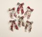 Stewart Plaid Bow Tree Clips, Set of 6
