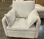 Open Box: Paxton Pillow Swivel Glider Power Recliner - Brushed Chenille Dove