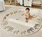Safari Animals Border 5' Round Rug