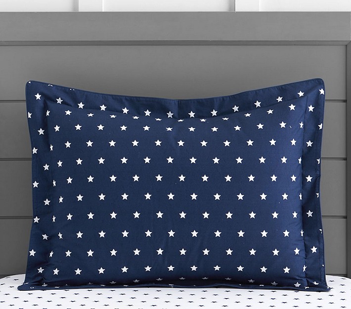 Organic Star Standard Sham, Navy