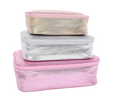 Pink Sparkle Glitter Hard Sided Kids Suitcase | Pottery Barn Kids