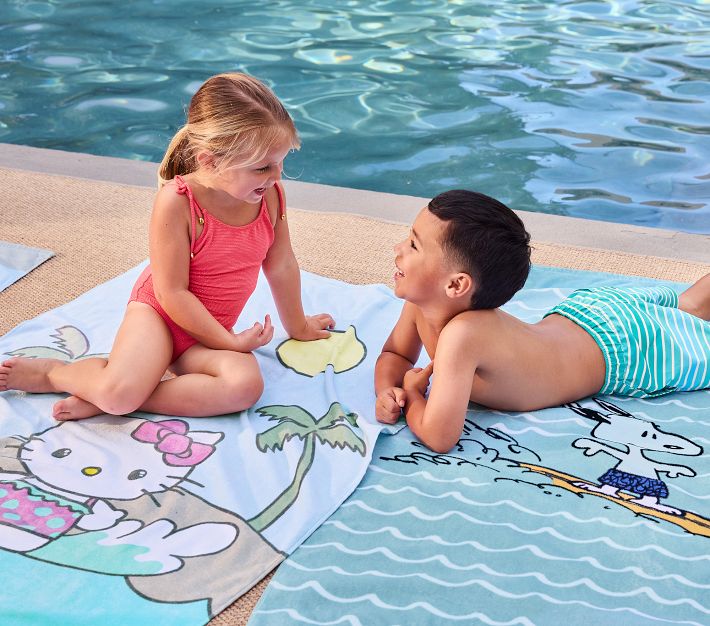 Peanuts® Snoopy® Surf Kid Beach Towel | Pottery Barn Kids