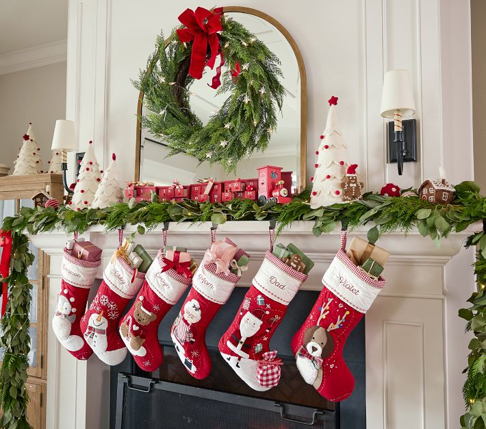 Faux Cedar Outdoor Wreath With Star Lights | Pottery Barn Kids