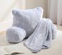 Glow-in-the-Dark Faux Fur Throw &amp; Backrest Pillow Cover