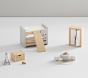 3 Room Dollhouse Accessory Set: Kids Room, Nursery &amp; Study Space