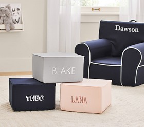 Housse De Chaise Enfant Pottery Barn – Bleu Sergé – Modèle 'Henry' – Neuf (défauts Possibles)