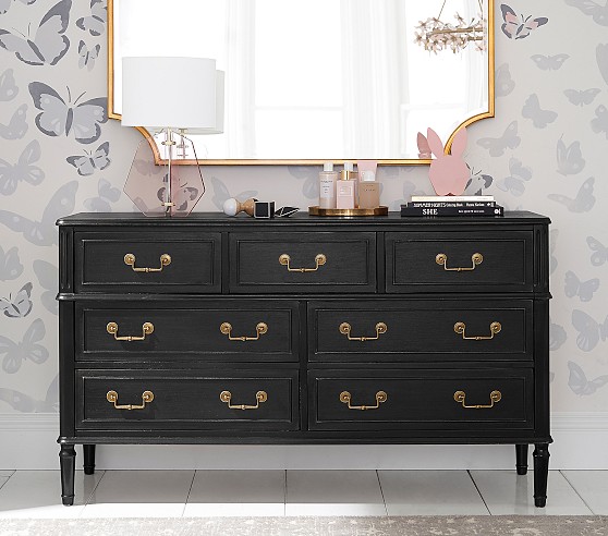 kids black dresser Everlee 6-Drawer Dresser