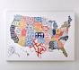USA Map Canvas Art